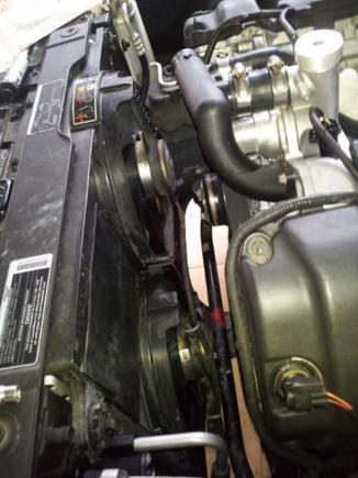 Installed fan assembly.