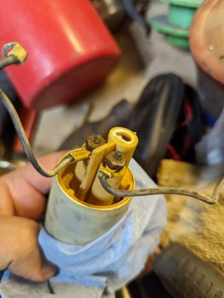 Top of old pump, with end broken off