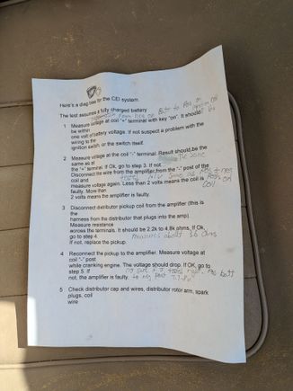 Troubleshooting steps I've gotten from the service manual