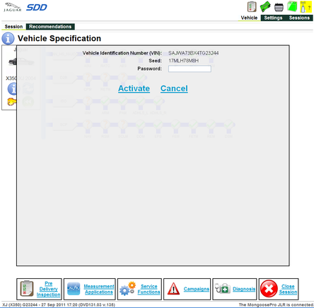 Clicked on the "coded" icon on the upper left corner thinking that is where I need to be for module configuration but was stopped by a password challenge which I have no clue what it would be
