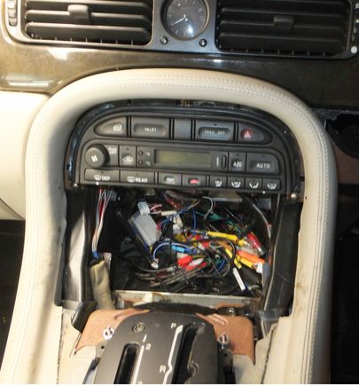 dogs breakfast - there is no room for all the wiring, plus the Air bag processor