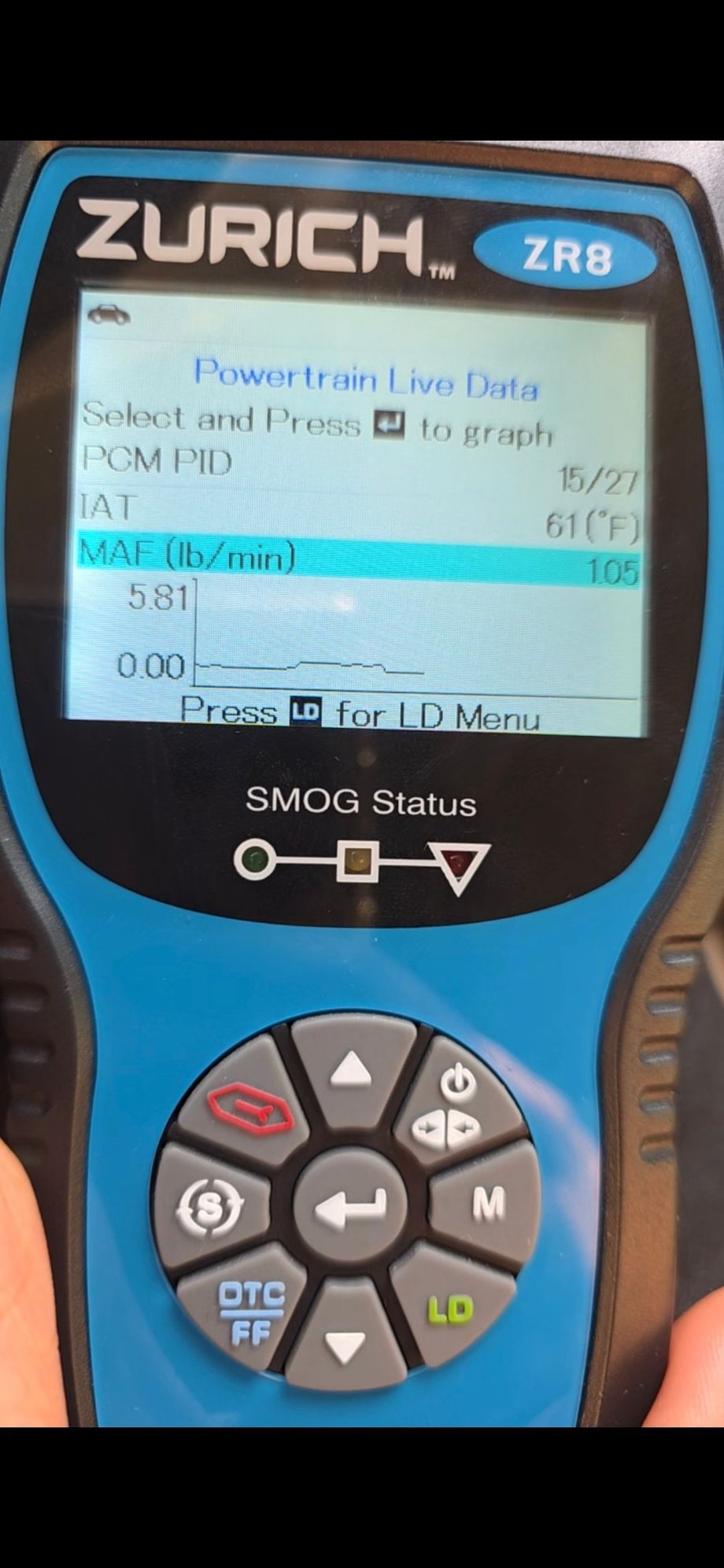 MAF readings also reved to 2.5k at idle.