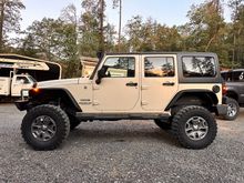 6” lift 35” tires on stock rims. 