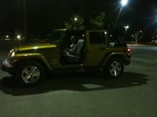 I love my new Jeep... And my 'ol lady riding in it, hehe.