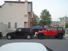 my jeep next to my cousins jeep