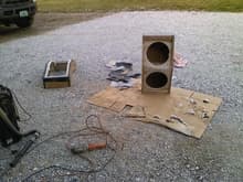 Home made subwoofer box.