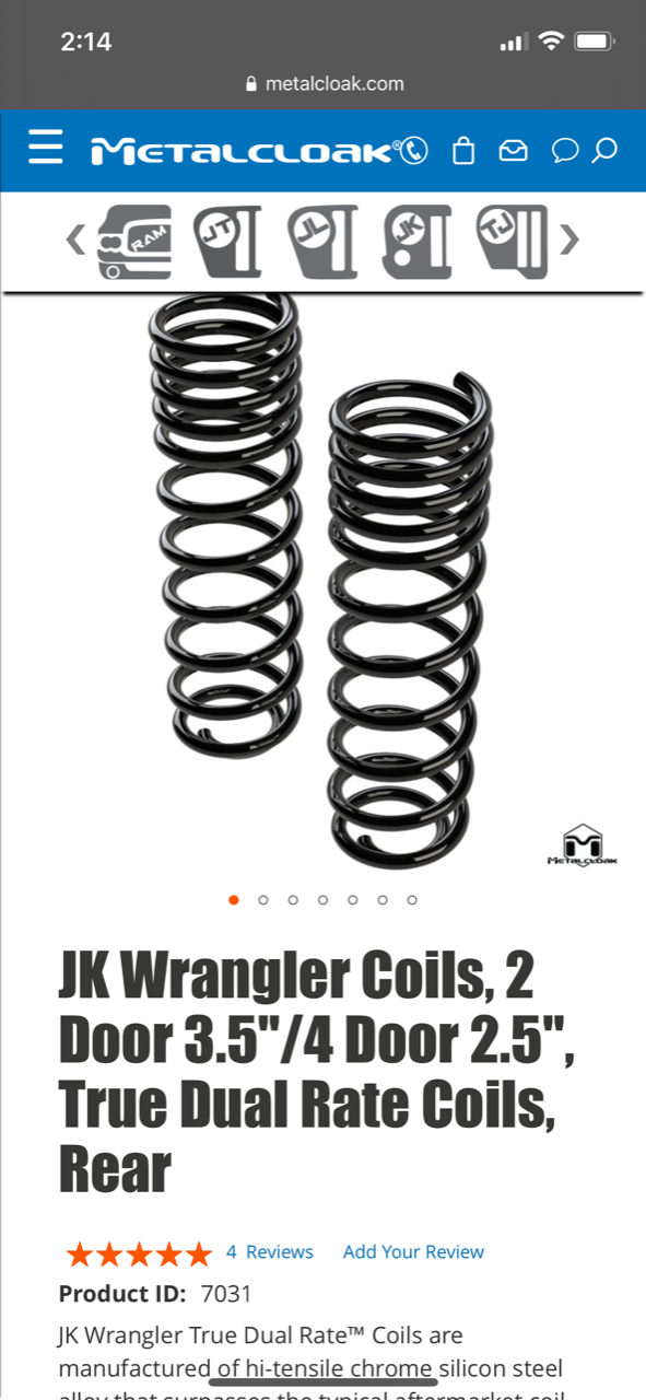 Metalcloak True Dual Rate Springs The top destination