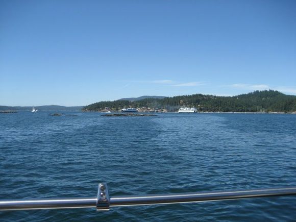 Ferries leaving Orcas Island