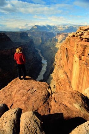 Mary taking in the view - Grand Canyon National Park 1991