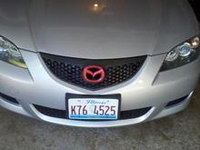 Freshly painted emblem.