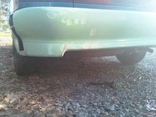 rear bumper before it was cut, I couldnt figure out where I was gonna cut it till after I took this photo