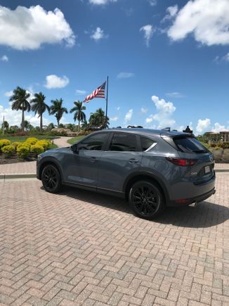 2021 CX5 CARBON na, RACING BEAT Exhaust, K&N Air Filter, Red Line Hood Struts.