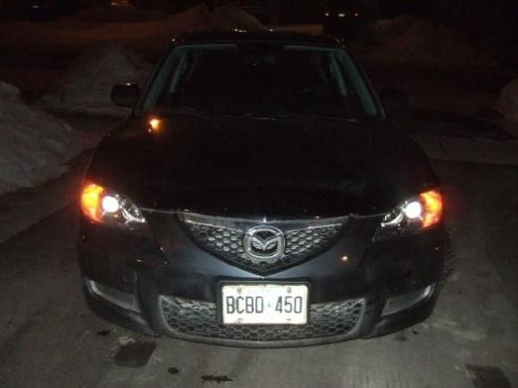front shot with flashh