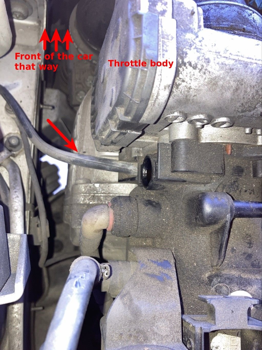 Here is where it is connected to the throttle body