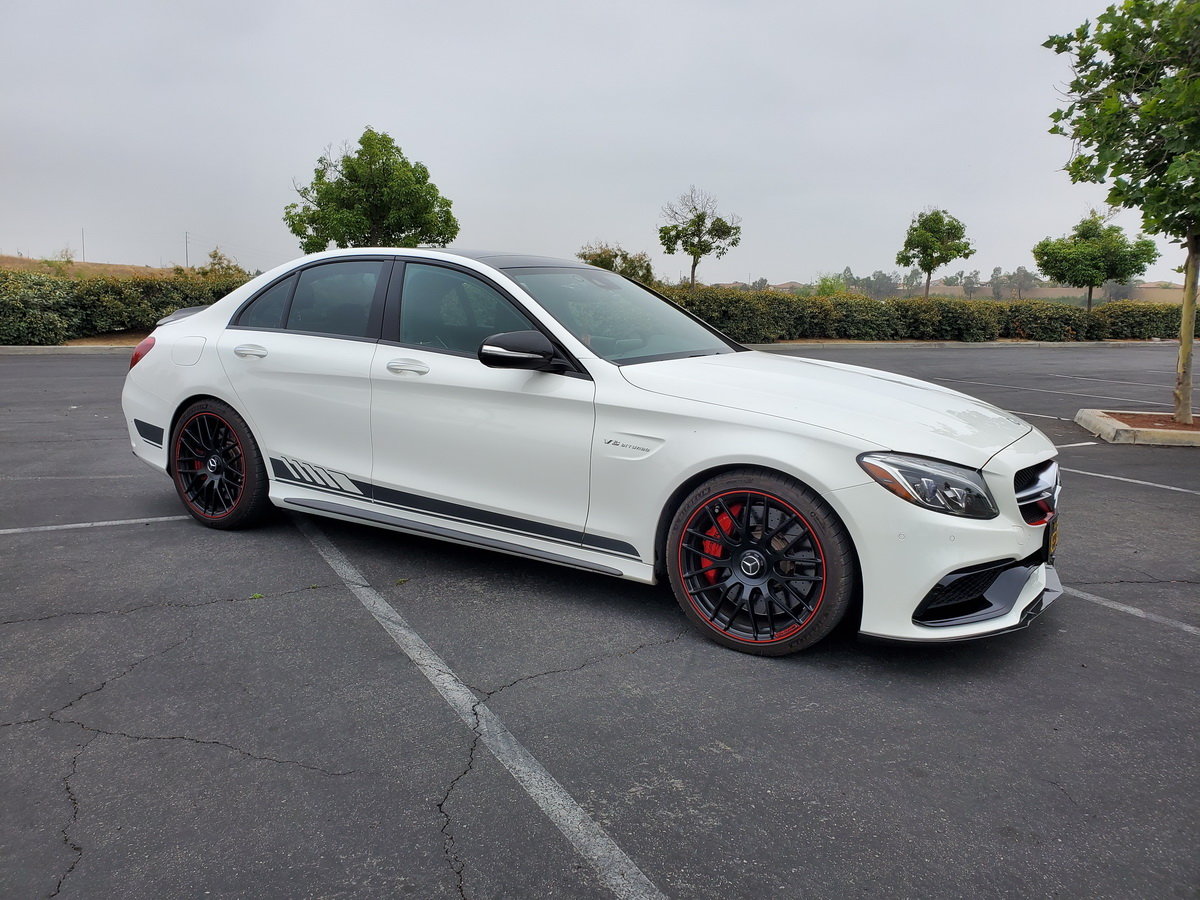 2015 Mercedes-Benz C63 AMG S - 2015 Mercedes White C63 AMG S Edition One 19K Miles Dinan Tuned 609HP 656 TQ - Used - VIN 55SWF8HB2FU076910 - 19,688 Miles - 8 cyl - 2WD - Automatic - Sedan - White - Corona, CA 92880, United States