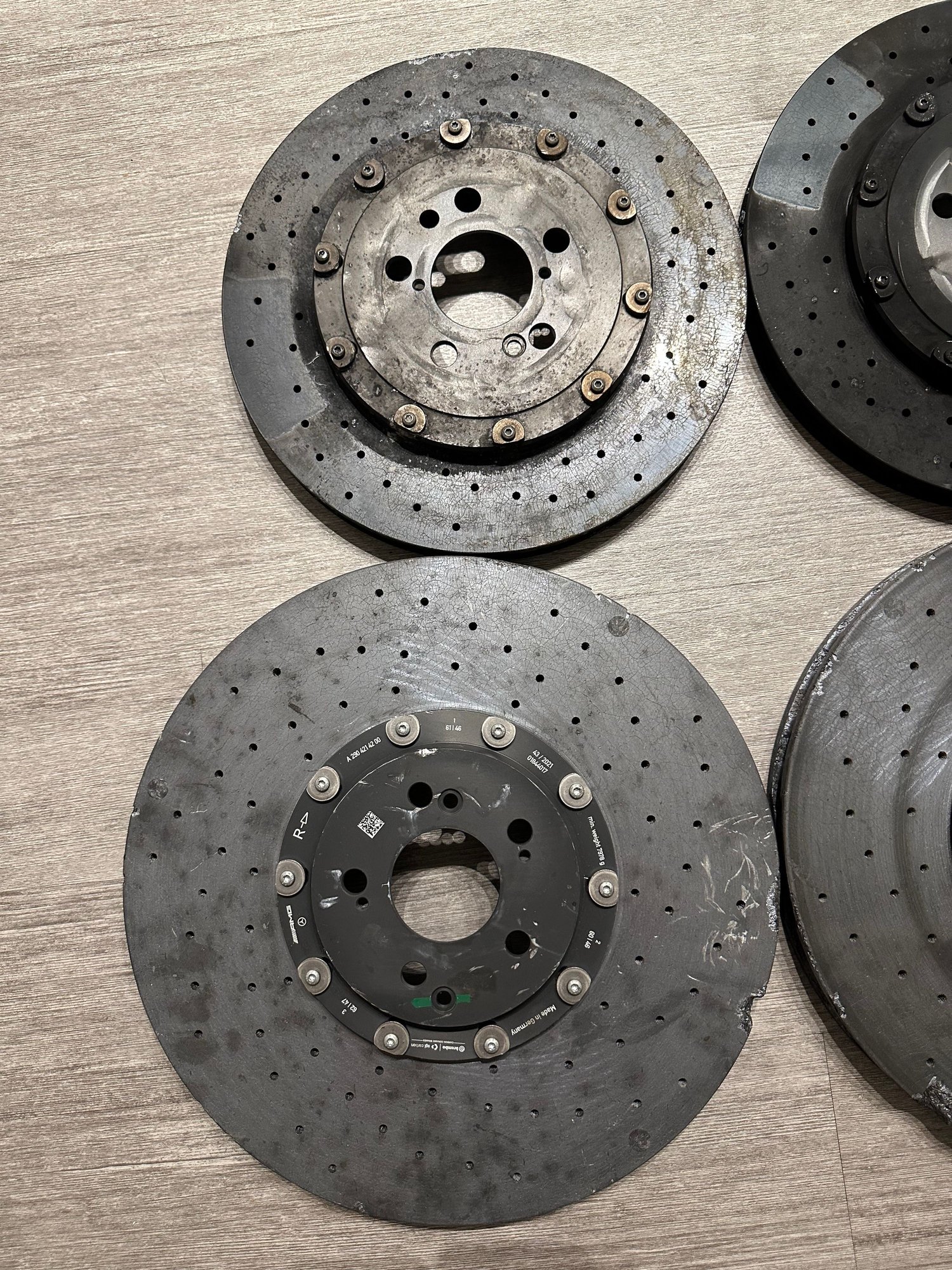 Brakes - Mercedes Benz AMG Carbon Ceramic Brake Front and Rear Rotor Disc for AMG GT-R, C63, E - Used - 2015 to 2023 Mercedes-Benz C63 AMG S - 2015 to 2023 Mercedes-Benz AMG GT R - 2015 to 2023 Mercedes-Benz E63 AMG S - 2015 to 2023 Mercedes-Benz CLS63 AMG S - Rowlett, TX 75088, United States