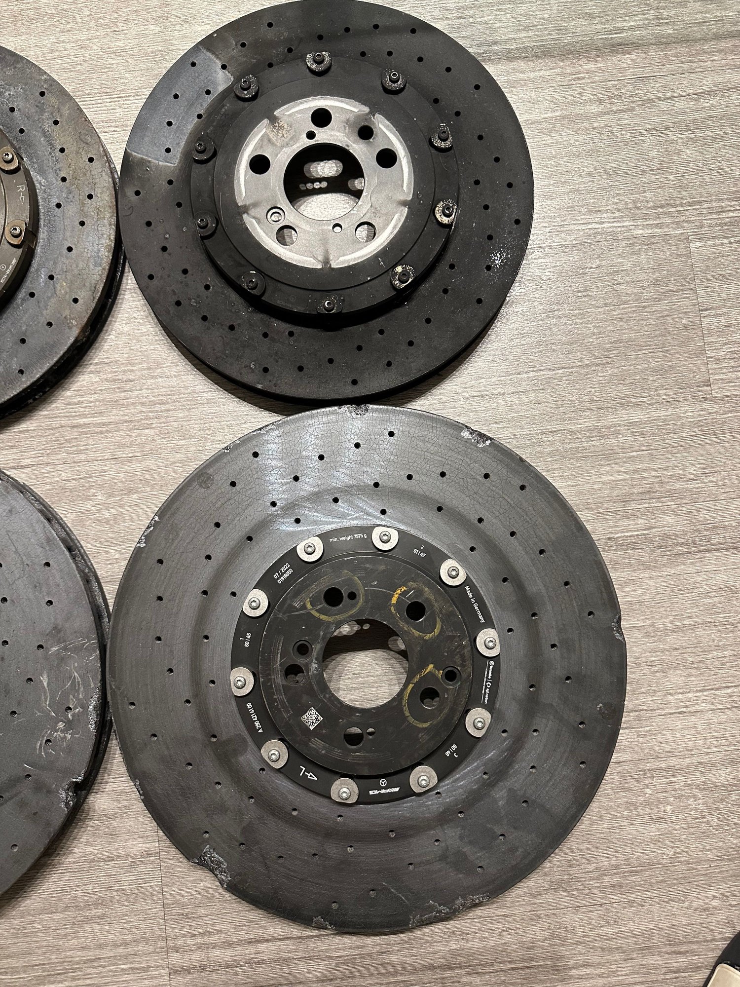 Brakes - Mercedes Benz AMG Carbon Ceramic Brake Front and Rear Rotor Disc for AMG GT-R, C63, E - Used - 2015 to 2023 Mercedes-Benz C63 AMG S - 2015 to 2023 Mercedes-Benz AMG GT R - 2015 to 2023 Mercedes-Benz E63 AMG S - 2015 to 2023 Mercedes-Benz CLS63 AMG S - Rowlett, TX 75088, United States