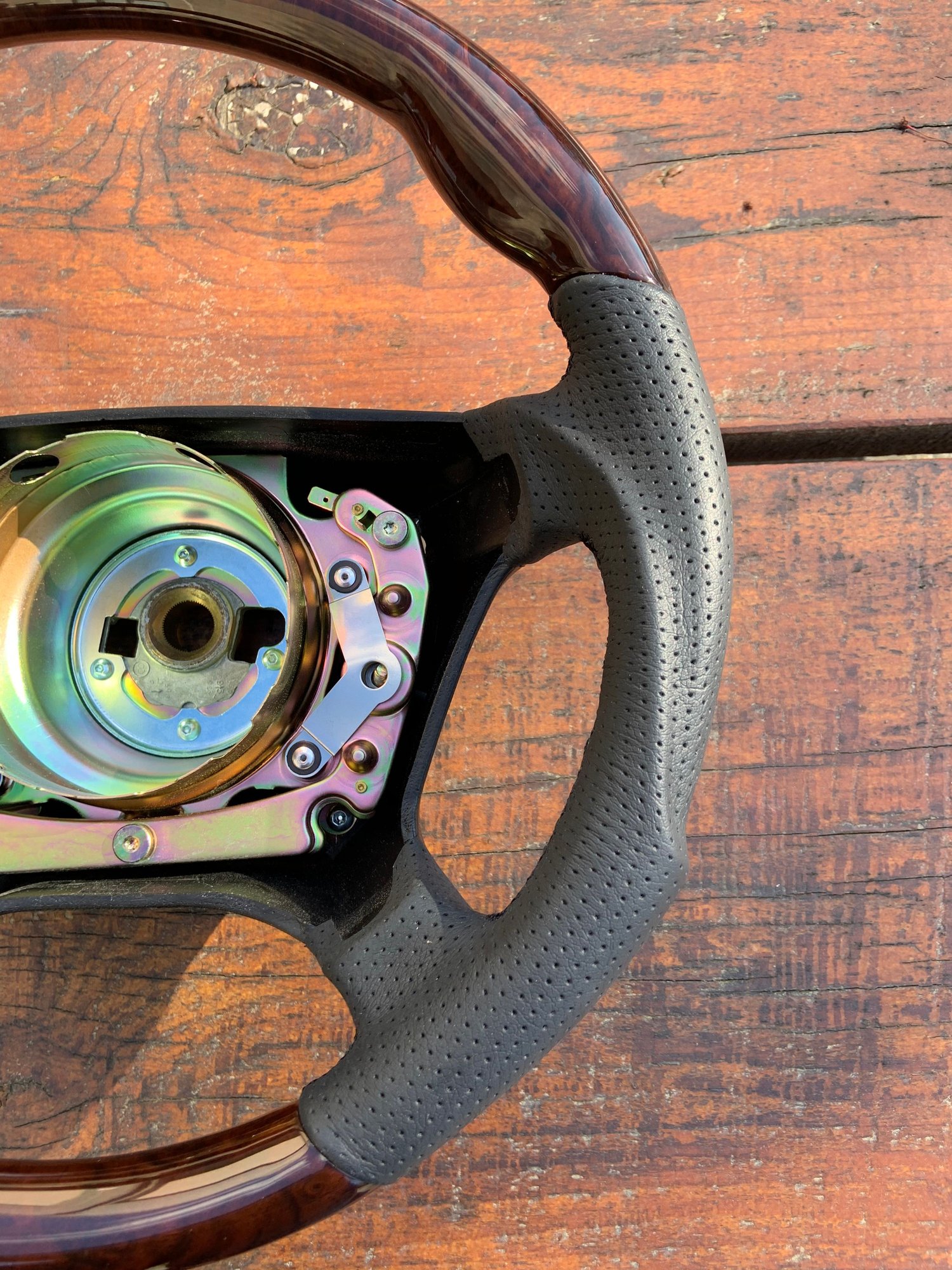 Steering/Suspension - Burl Wood Reupholstered Steering wheel w210 - New - 2000 to 2002 Mercedes-Benz E55 AMG - Woodinville, WA 98072, United States