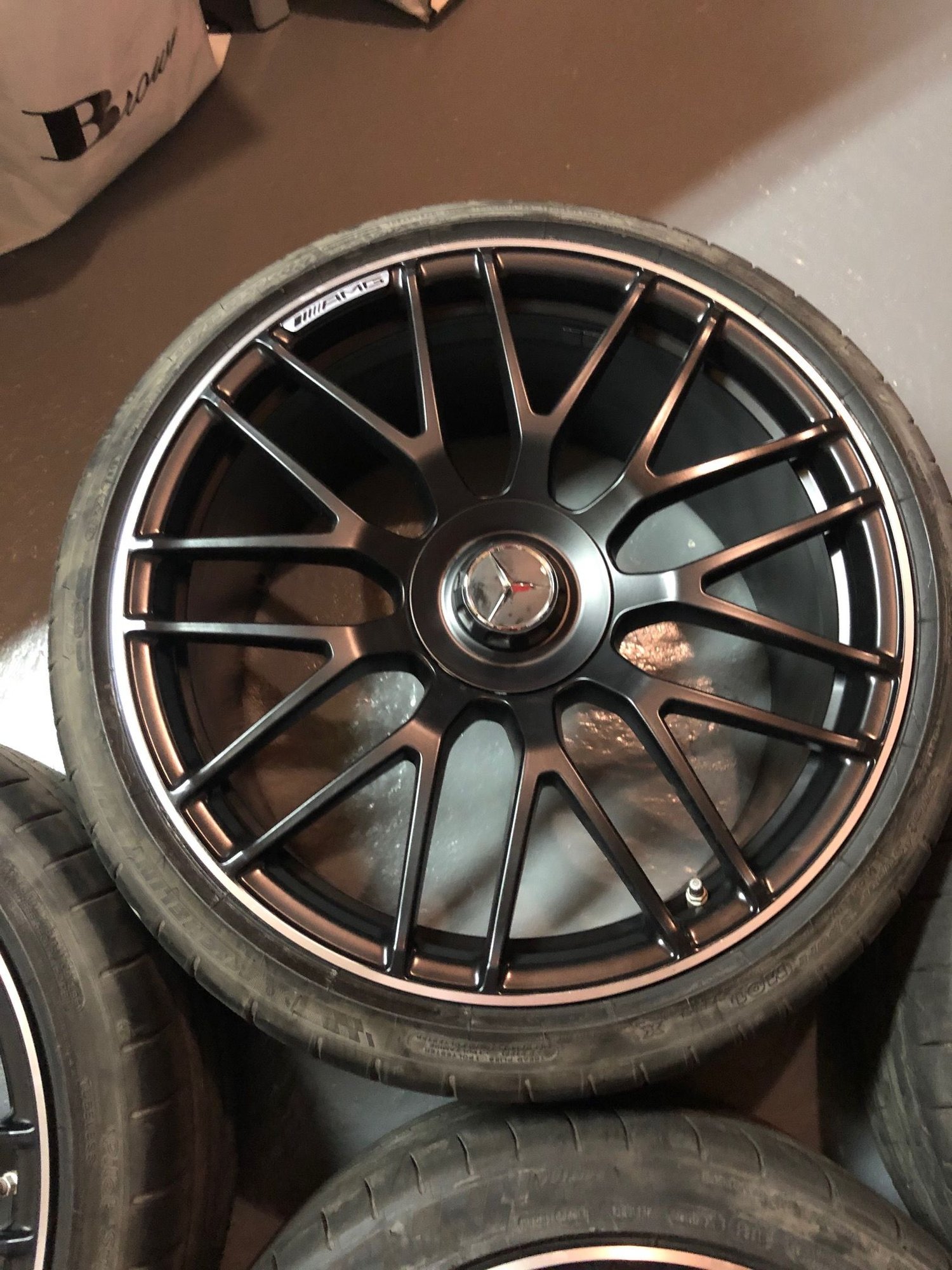 Wheels and Tires/Axles - 19/20" C63S Black Multi-spoke AMG rims with Michelin PSS - New - 2016 to 2020 Mercedes-Benz C63 AMG S - Toronto, ON L3R4T1, Canada