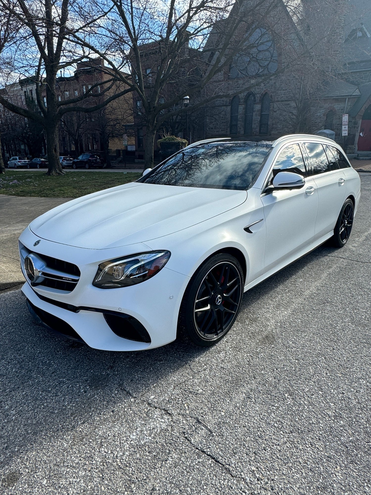2020 Mercedes-Benz E63 AMG S - 2020 Mercedes E63S Wagon, 46K Miles, Perf Seats, Int and Ext Carbon. Warranty - Used - VIN W1KZH8KB9LA858259 - 46,700 Miles - 8 cyl - AWD - Automatic - Wagon - White - Baltimore, MD 21217, United States