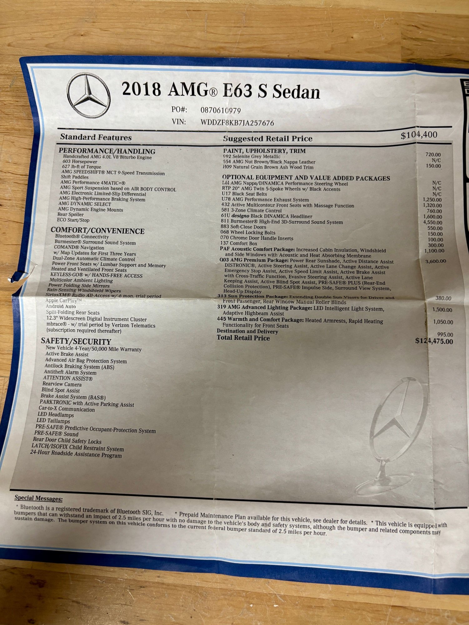 2018 Mercedes-Benz E63 AMG S - 2018 E63S - with Warranty - no accidents and clean title - Used - VIN WDDZF8KB7JA257676 - 58,700 Miles - 8 cyl - AWD - Automatic - Sedan - Silver - Prospect, KY 40059, United States