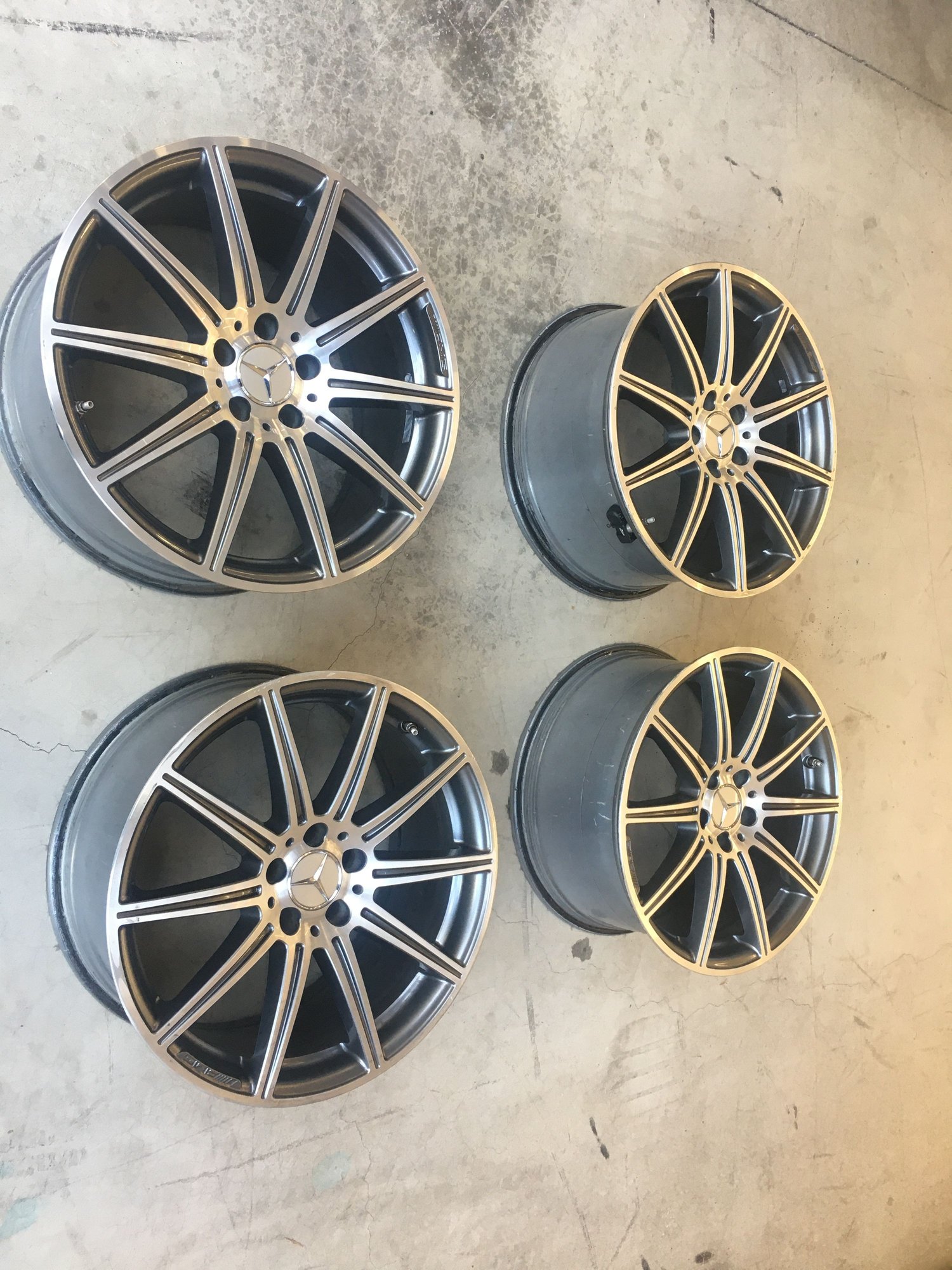 Wheels and Tires/Axles - Set 4 19" Multi Spoke 19x9 ET37 19x9.5 ET52 5x112 Mercedes E63 AMG W212 - Used - 2012 to 2016 Mercedes-Benz E63 AMG - Spokane, WA 99203, United States