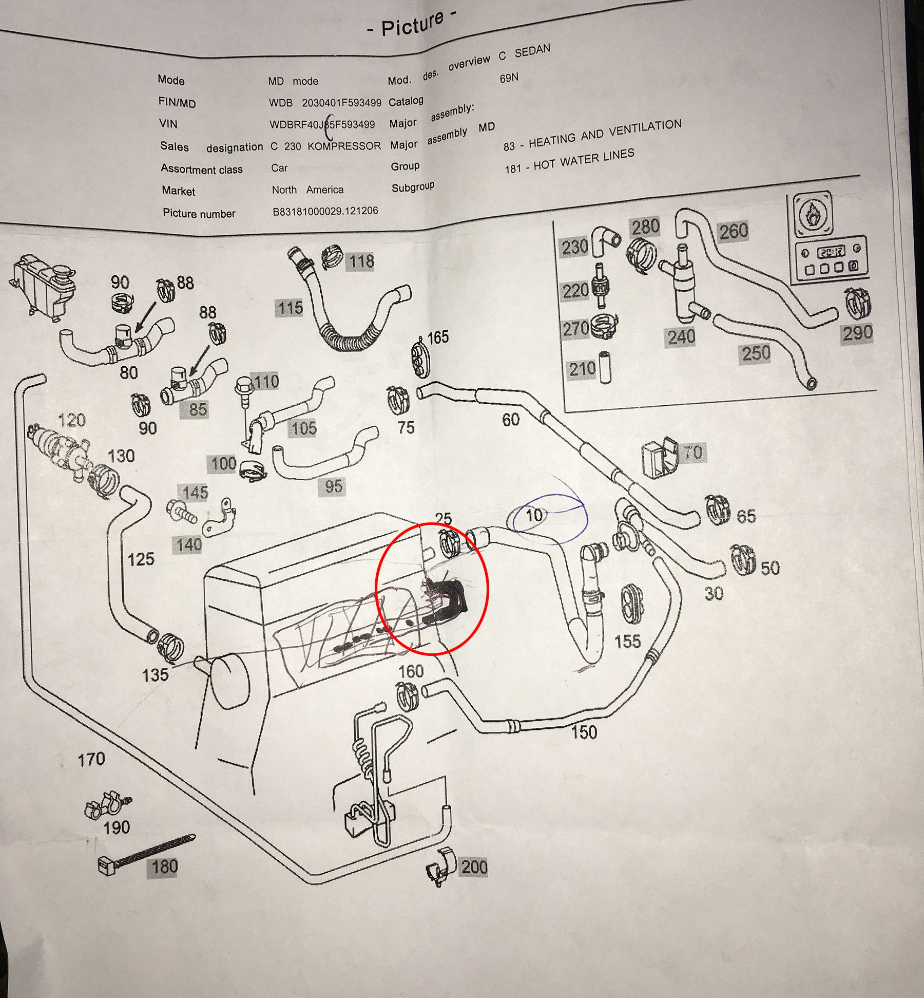 C300 Mercedes Engine Coolant Diagram 9733