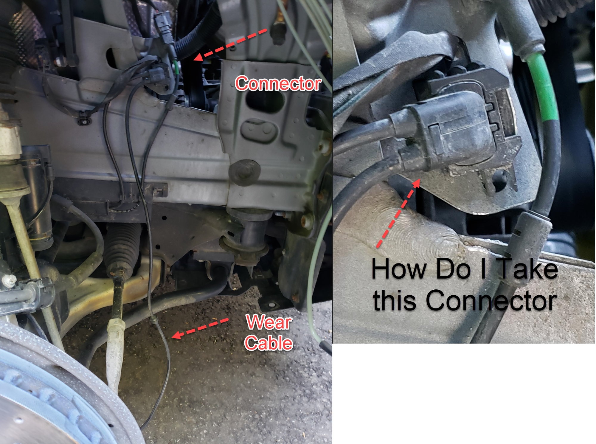 W164 Brake Wear Cable replacement -  Forums