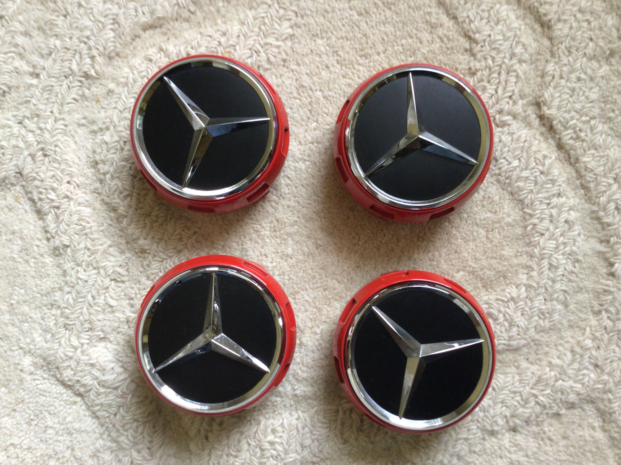 Wheels and Tires/Axles - 75mm Red Raised Center Wheel Center Caps - Used - 0  All Models - Saint Johns, FL 32259, United States
