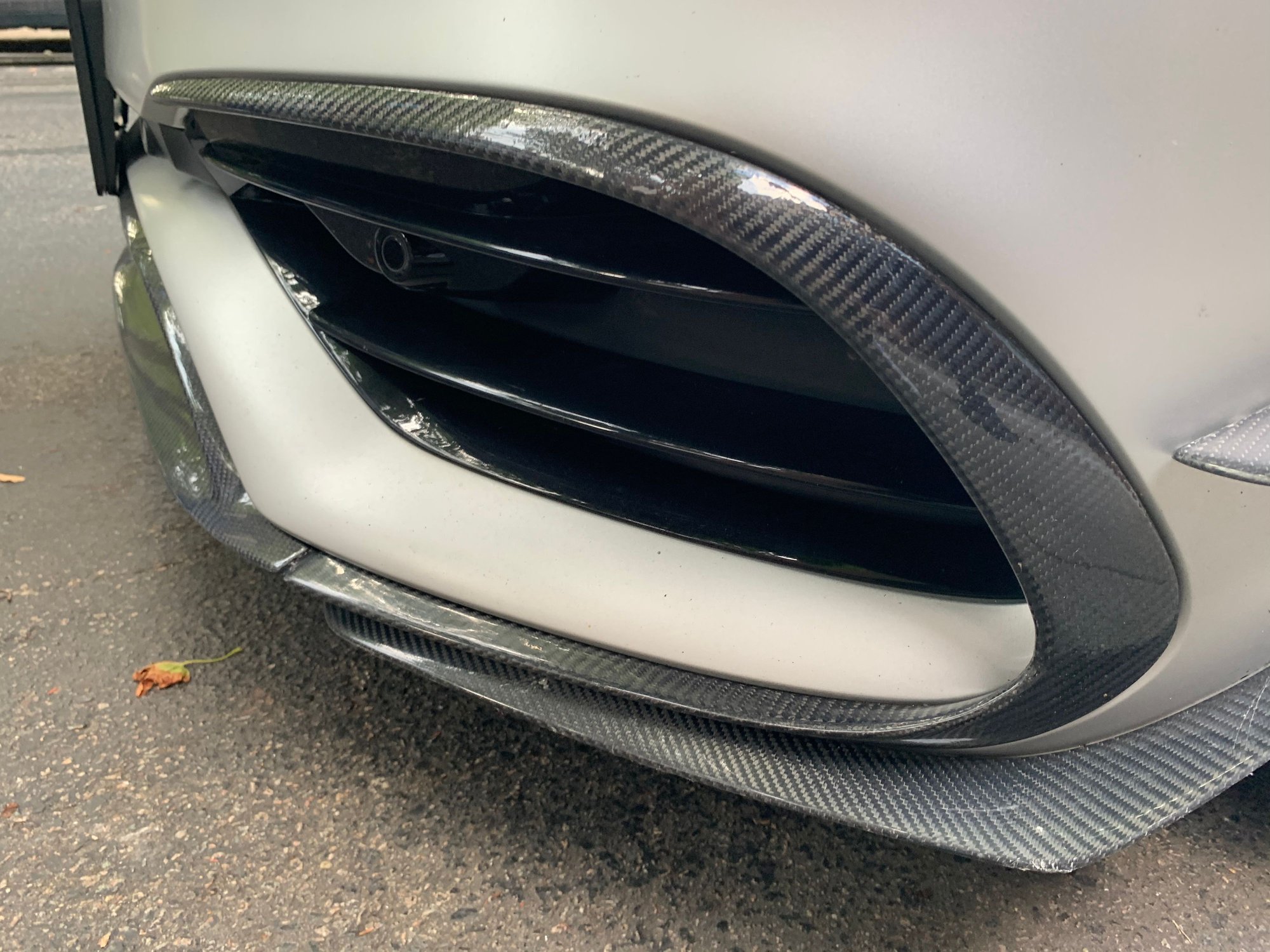 Exterior Body Parts - AMG Style Carbon Fiber Front Spoiler & Side spoilers for all 17-19 Mercedes Benz CLA - Used - 2017 to 2019 Mercedes-Benz CLA250 - Brookline, MA 02445, United States