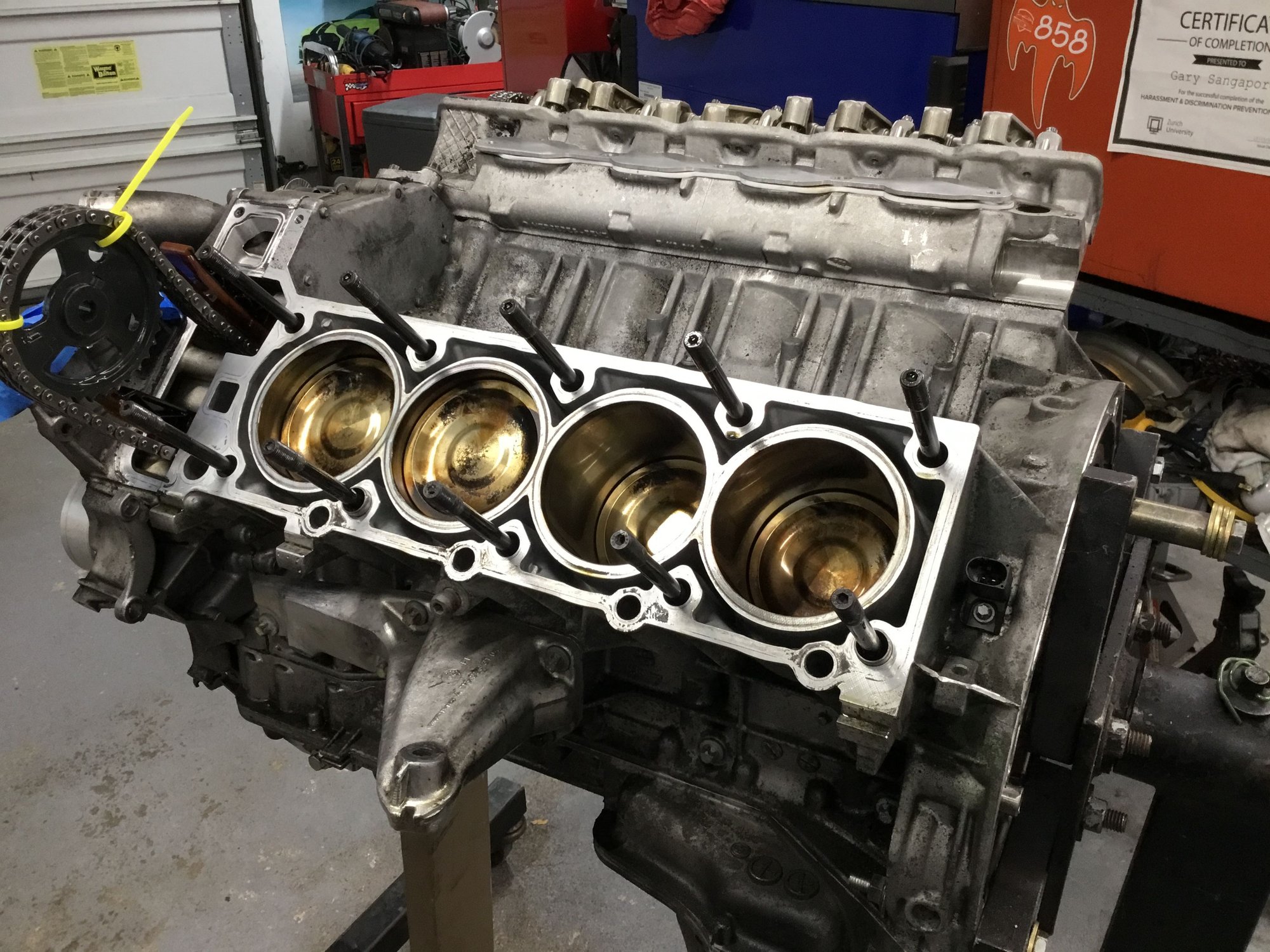 Cylinder walls look great and head gasket seal as well.