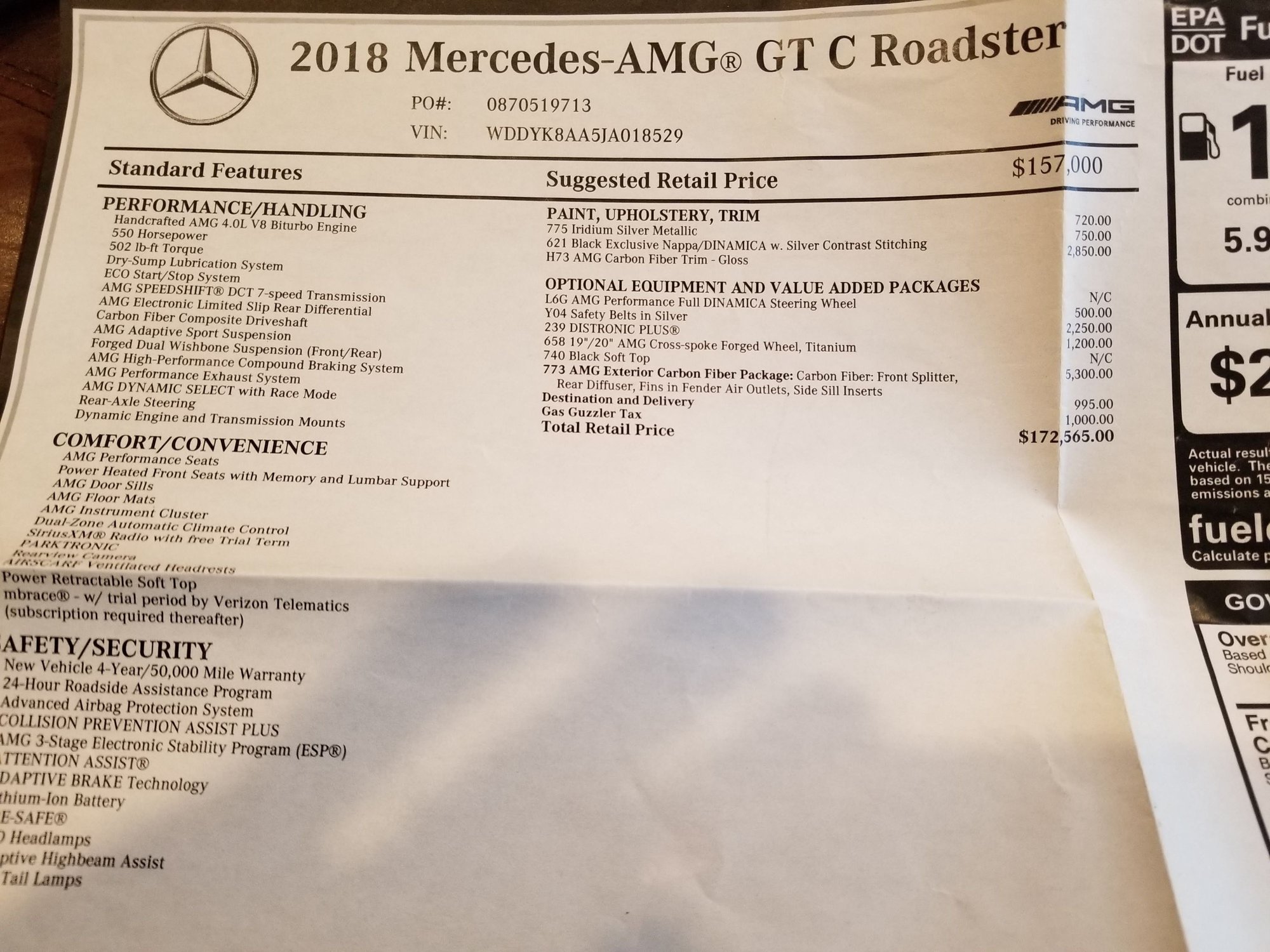 2018 Mercedes-Benz AMG GT C - FS: 2018 AMG GT C Roadster, Iridium Silver 6.7K miles and Mercedes CPO through 5/25 - Used - VIN WDDYK8AA5JA018529 - 6,700 Miles - 8 cyl - 2WD - Automatic - Convertible - Silver - Villanova, PA 19085, United States