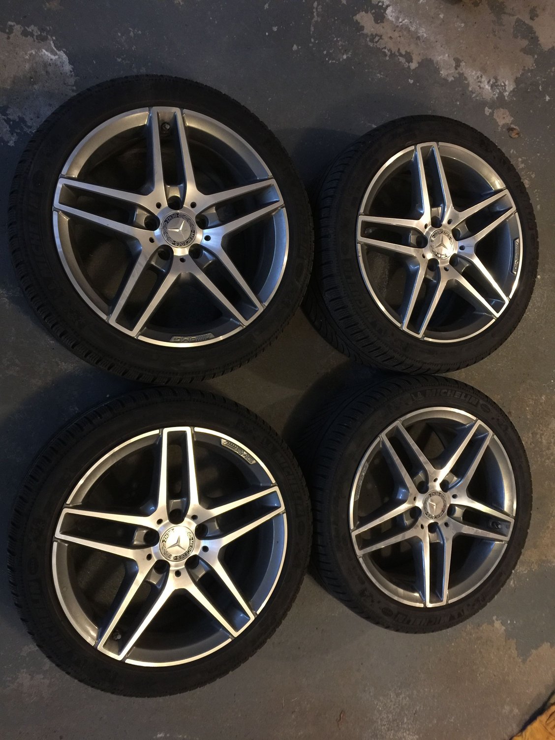 Wheels and Tires/Axles - 18-Inch AMG Wheels from 2015 e350 wagon with tpms and snow tires - Used - 2009 to 2016 Mercedes-Benz E350 - Bedford, NY 10506, United States