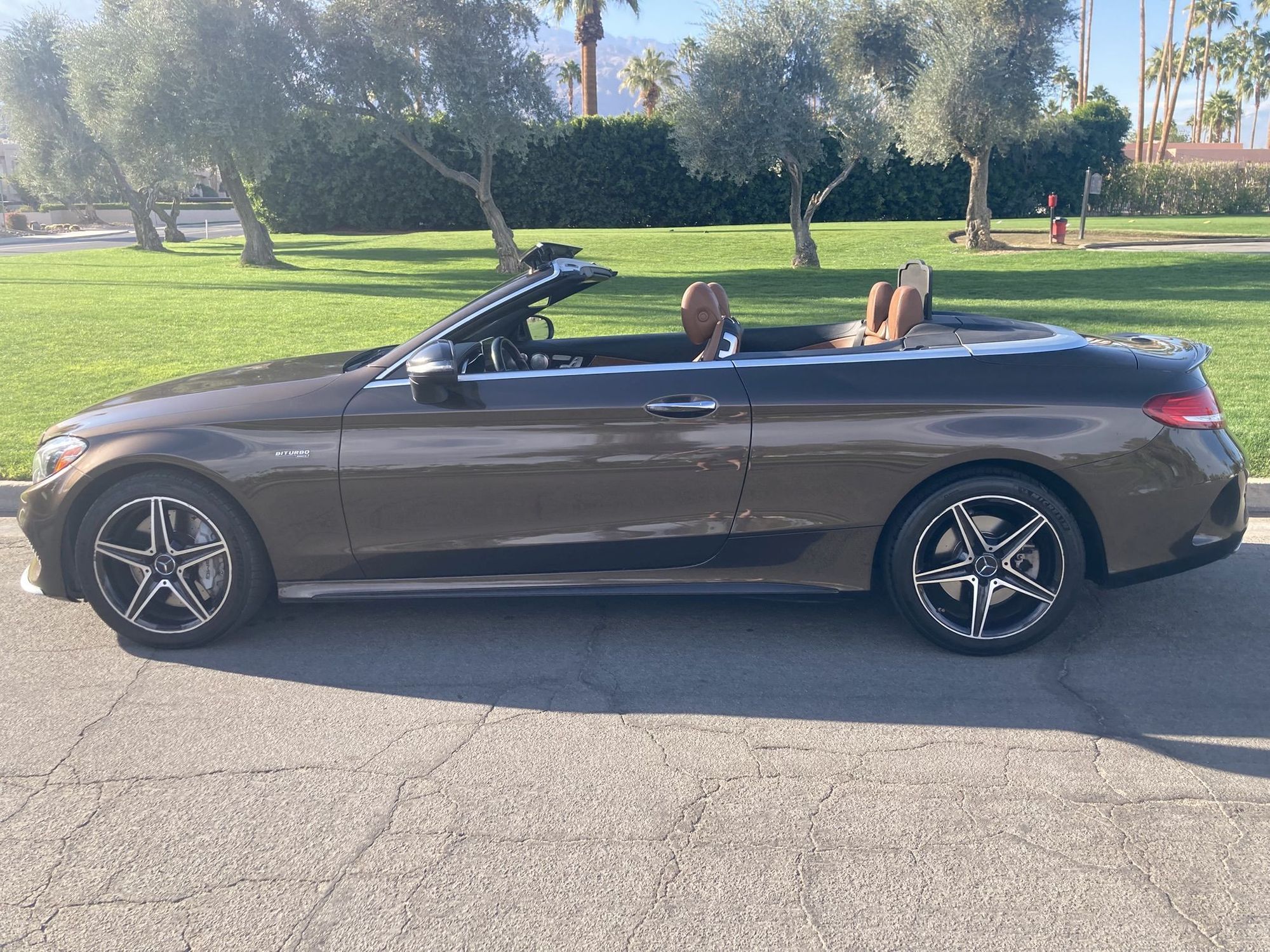 2018 Mercedes-Benz C43 AMG - Rare color-Incredible Deal: 2018 Mercedes-Benz Mercedes-AMG C-Class C 43 AMG Cabriole - Used - VIN WDDWK6EB7JF663264 - 102,500 Miles - 6 cyl - 2WD - Automatic - Convertible - Brown - Palm Springs, CA 92264, United States