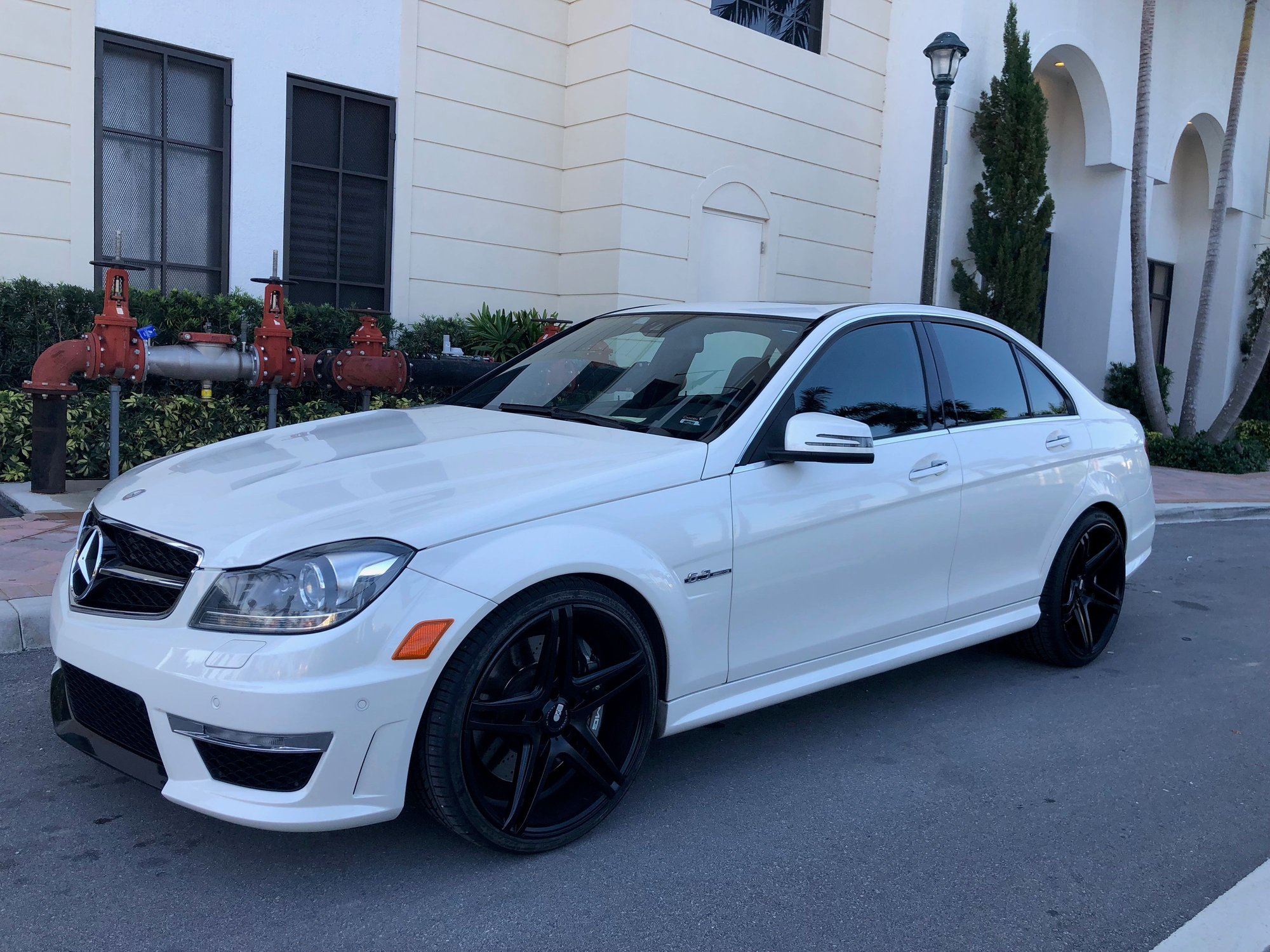 2012 Mercedes-Benz C63 AMG - 2012 C63 Diamond White/Black 43k miles - Used - VIN WDDGF7HB2CA730251 - 43,000 Miles - 8 cyl - Sedan - White - Boca Raton, FL 33487, United States