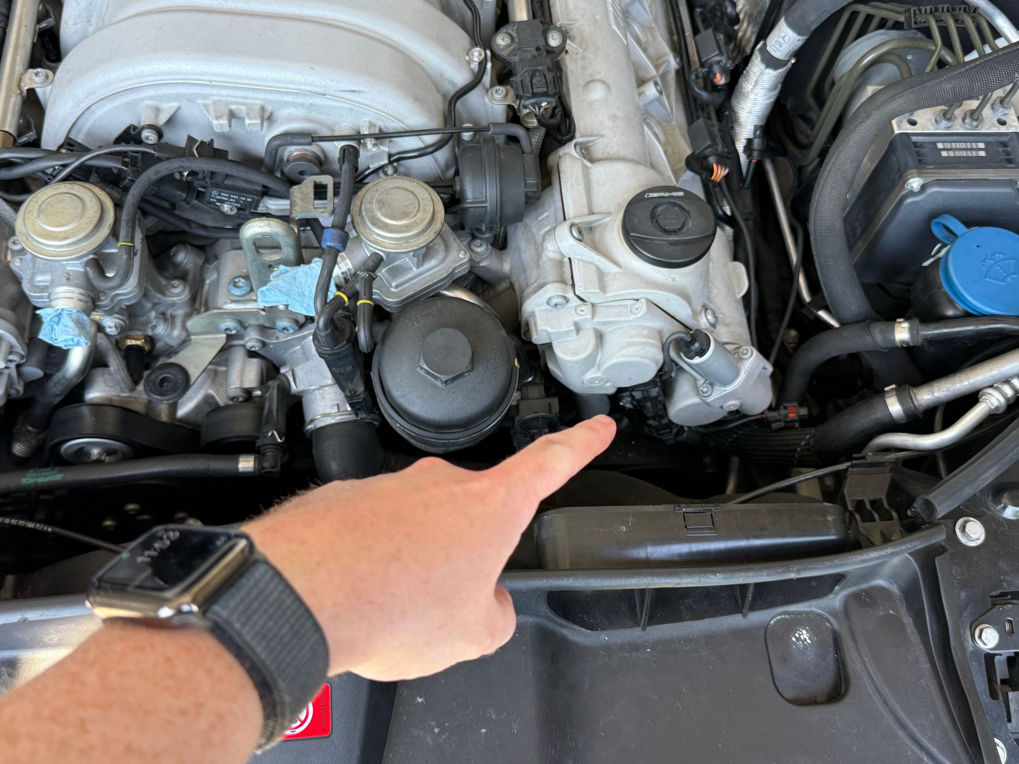 Location of botched screw