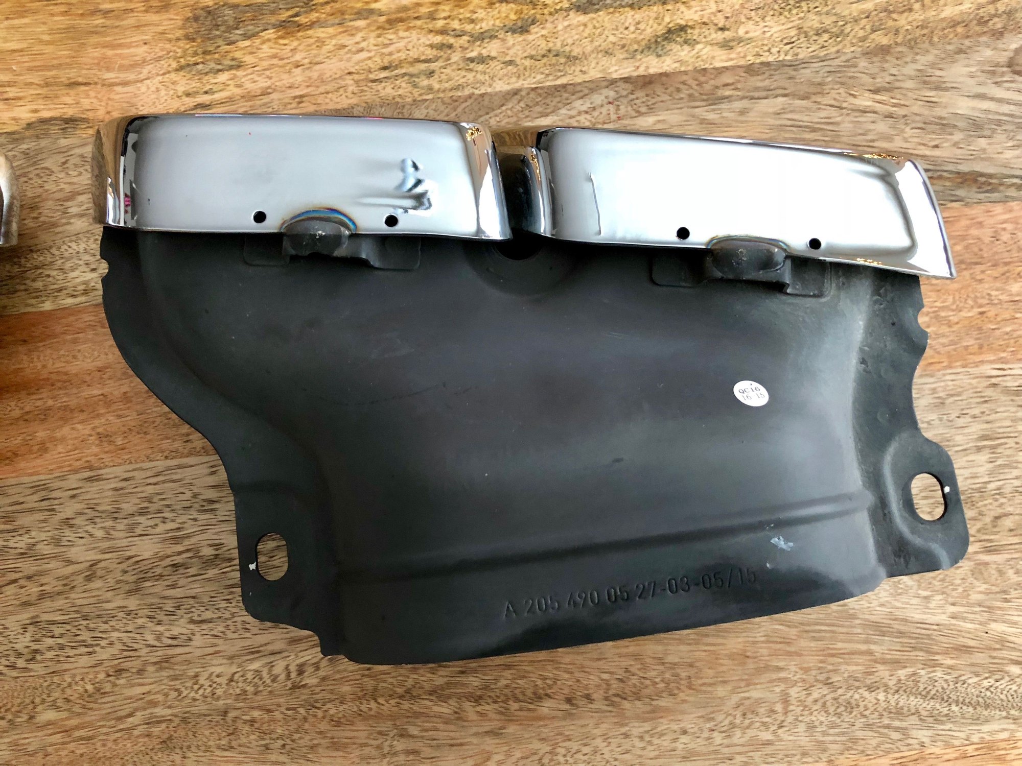 Exterior Body Parts - OEM CHROME AMG EXHAUST TIPS FROM W205 C63S & FIT OTHER MODELS A2054900427/A2054900527 - Used - 2015 to 2018 Mercedes-Benz C63 AMG S - Richardson, TX 75081, United States