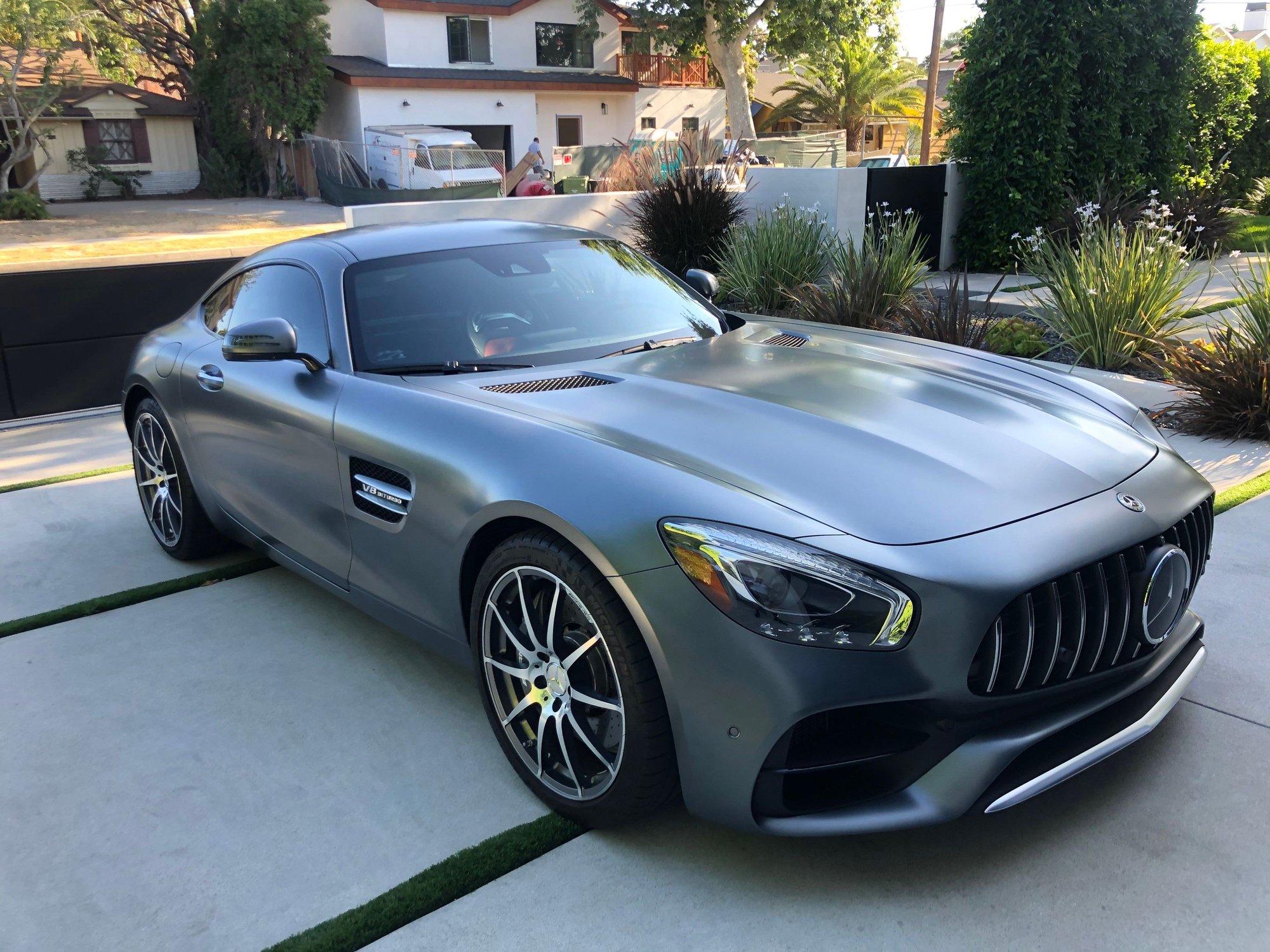 2018 Mercedes-Benz AMG GT - 2018 AMG GT Matte Gray w/ Red Pepper/Black Interior - Used - VIN WDDYJ7HA9JA014664 - 4,896 Miles - 8 cyl - 2WD - Automatic - Coupe - Gray - Studio City, CA 91604, United States