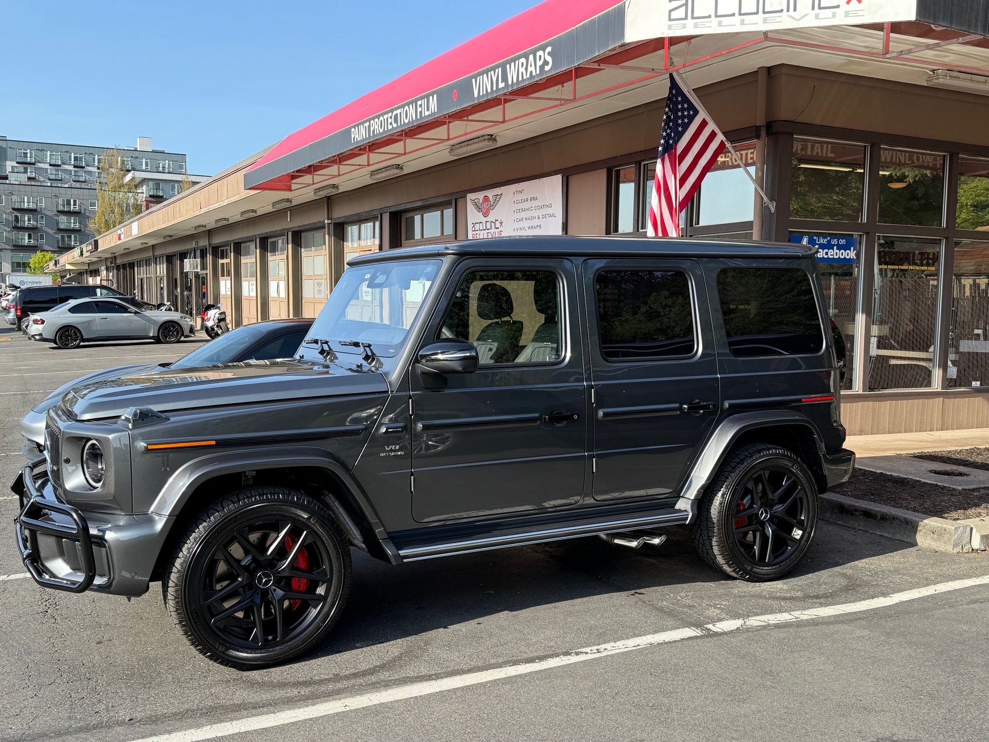 After ceramic coating and windshield film were applied