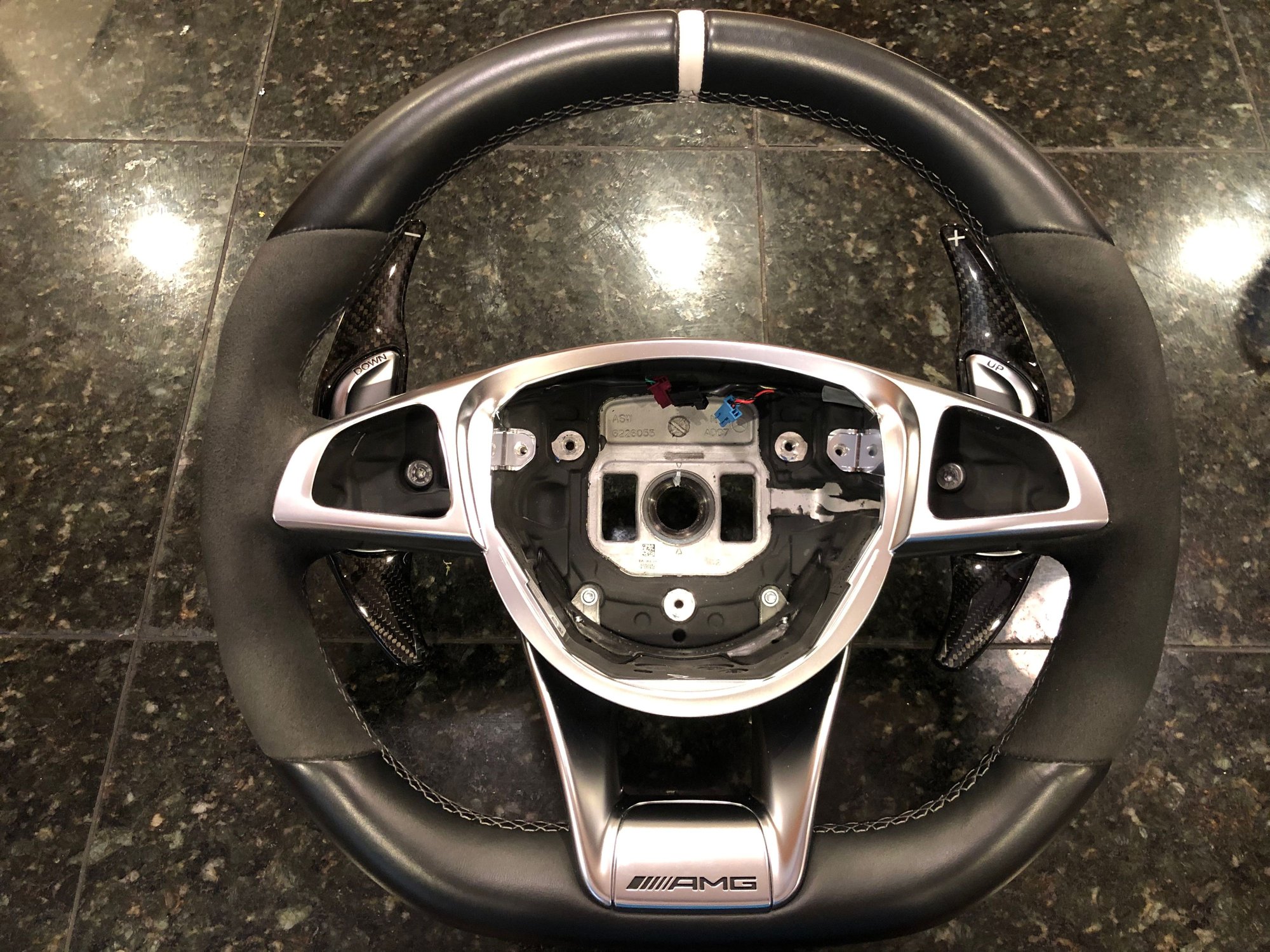 W205 AMG Flat Bottom Steering wheel with Carbon Fiber Shift Paddles