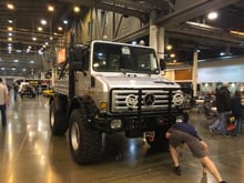 I am a driver at this year's Mecum Houston auction.  Supposedly this Unimog was owned by Arnold S.  Odds are I won't be the driver but there's a chance.  Lots of MB's went across the block yday, many for good prices.  TV is NBCSN todat and tomorrow.