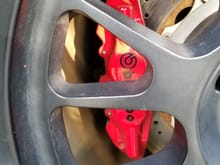 Brembo brakes and rotors.  