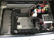 The battery on my 2018 C63S estate is showing signs of needing replacing, I thought it was in the rear, if it’s under the cover on the left of the pic it looks like a bigger job than I thought.