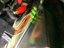 Red and yellow ground wire. 