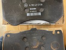 This is the set of pads that came with the car at the bottom and at the top is the spare set I have for my next track days.
