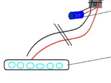 How I wired the light in w/capacitor