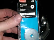 Washers purchased from Walmart for 2 dollars