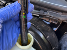 SL400 two year old brake fluid.  1% water content.