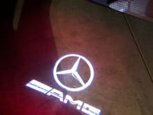 Bright AMG logo projection
