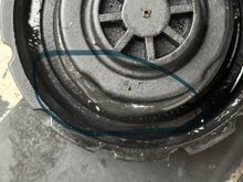 You can see the o-ring seal is loose